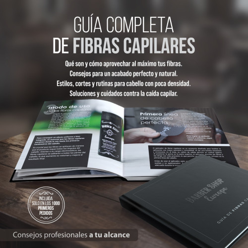 MEGA PACK: fibras + fijador + aplicador + optimizador + guía de fibras capilares + espejo + esponja + pincel